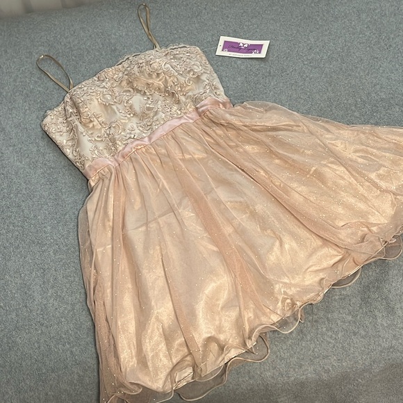 Hoco Hailey Logan Adrianna Papell Mini Dress Size 13 14 Fairy Coquette Formal - Picture 1 of 12